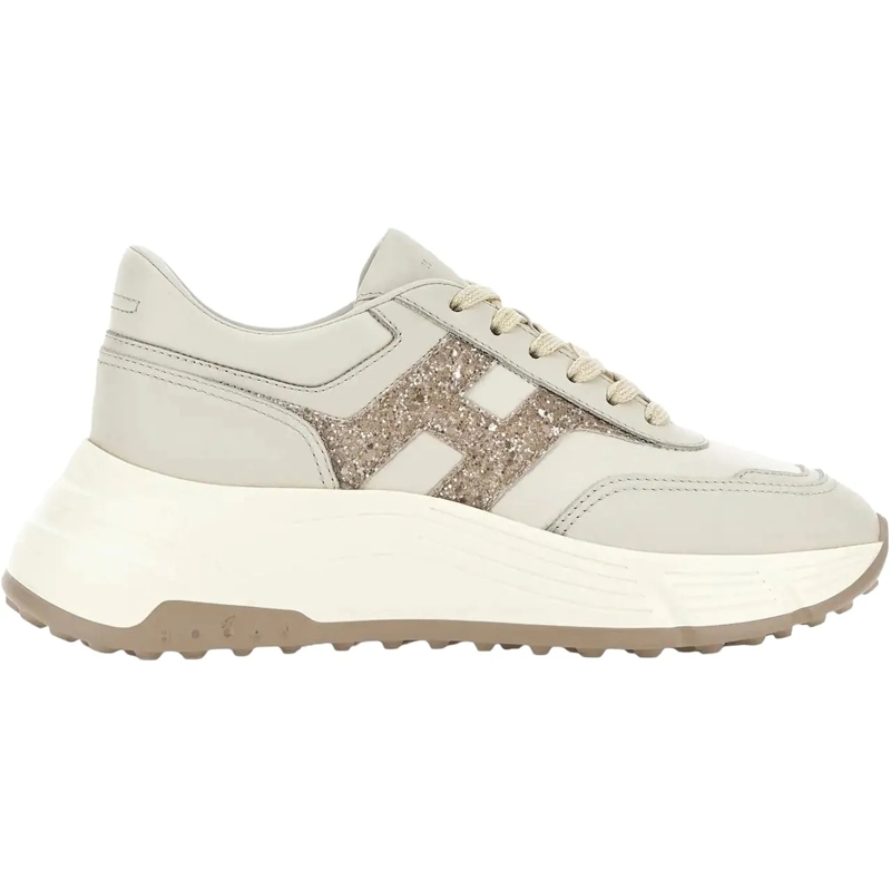 Hogan Low-Top-Sneaker Flat Shoes Yogurt weiß