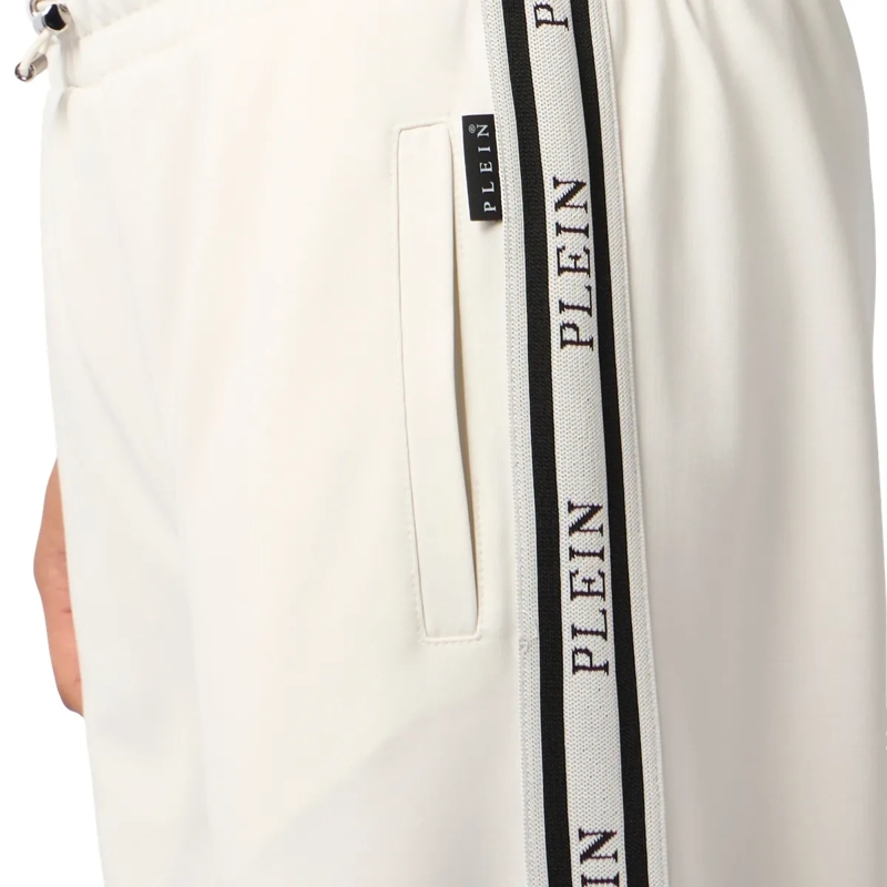 Philipp Plein Jogginghose Tracksuit Trousers Jacquard Logo weiss(Image 5)