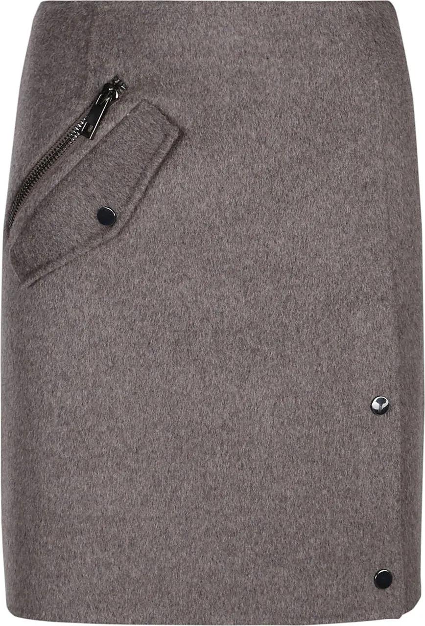Thumbnail - P.A.R.O.S.H. - Leak Skirt Brown - Größe S - braun