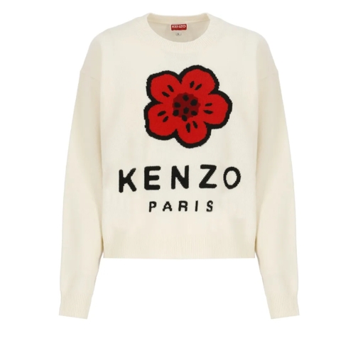 Kenzo Pullover Ivory Wool Sweater Neutrals