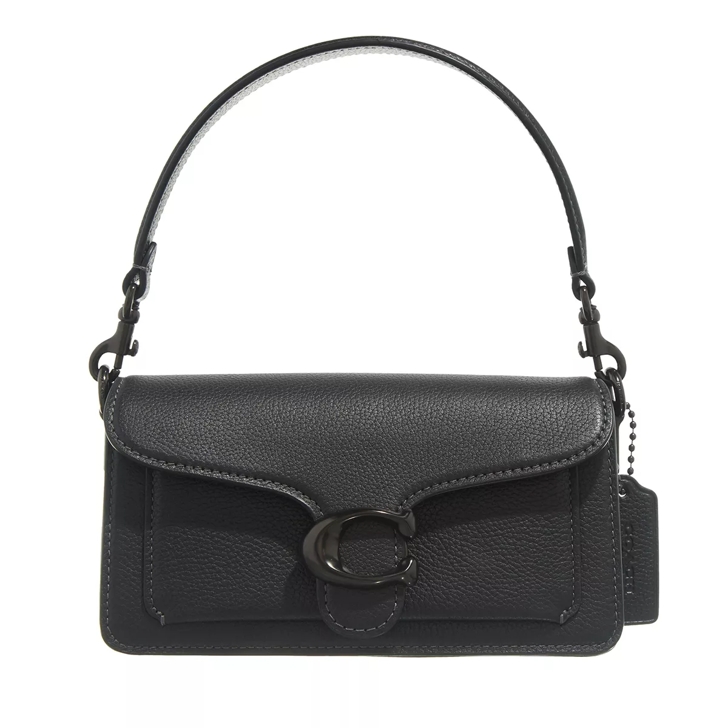 Coach Polished Pebble Leather Tabby Shoulder Bag 20 Black Satchel