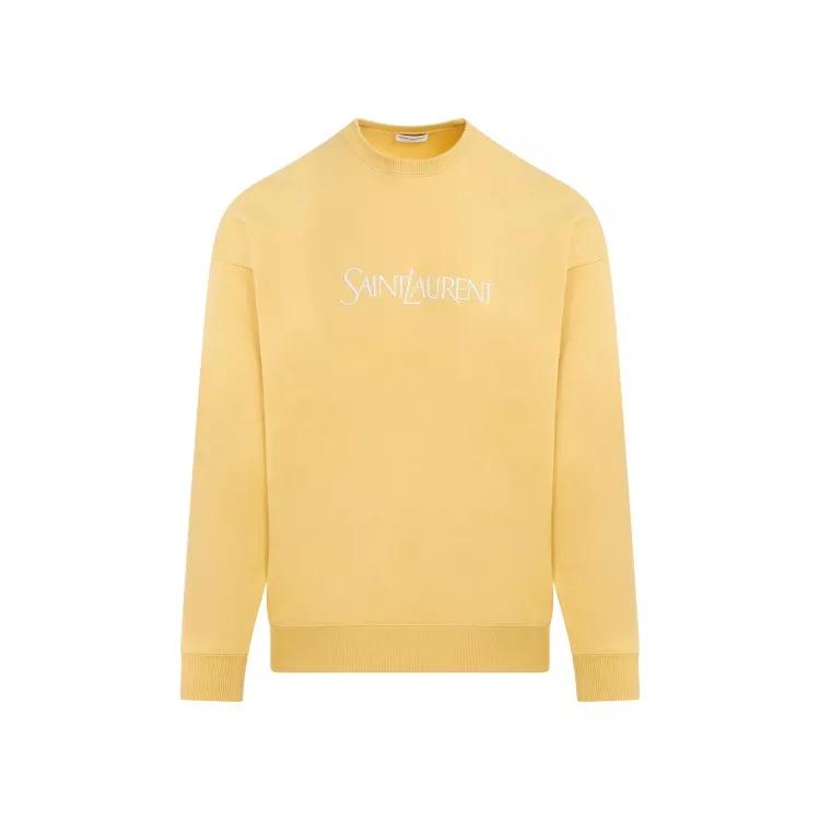 Saint Laurent - Yellow Cotton Hoodie - Größe L - yellow