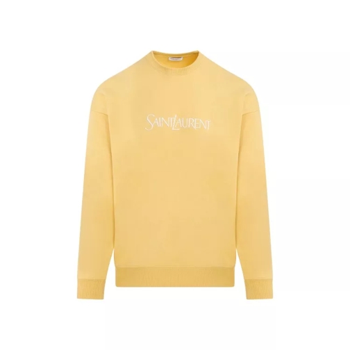 Saint Laurent Yellow Cotton Hoodie Yellow 