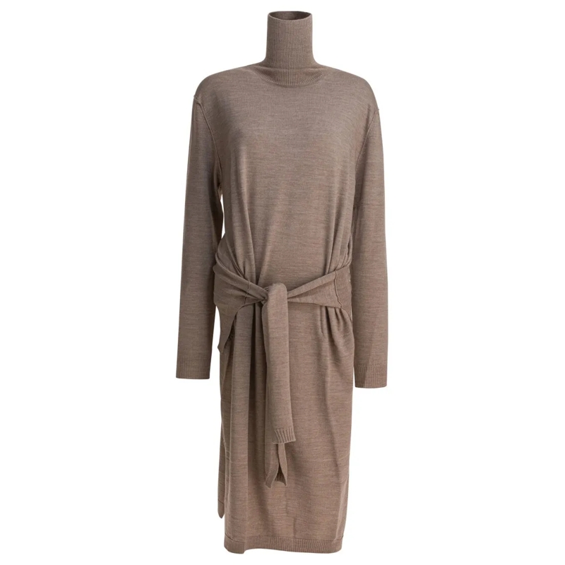 Lemaire Midi-jurk "Trompe L'oeil" Dress Brown