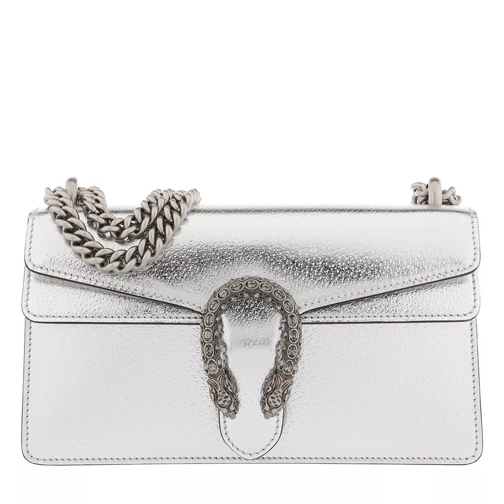 Gucci Dionysus Small Shoulder Bag Leather Silver Crossbody Bag