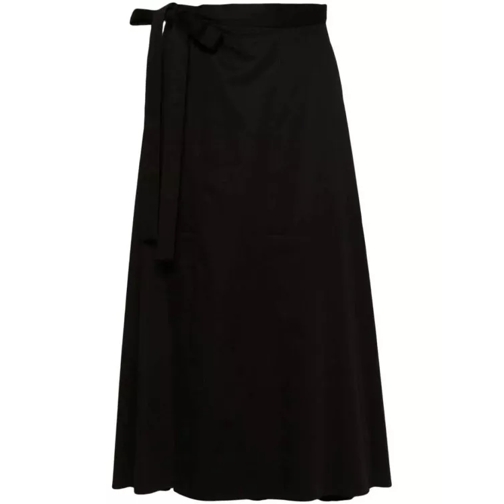 Joseph Alix Black Cotton Skirt Black 