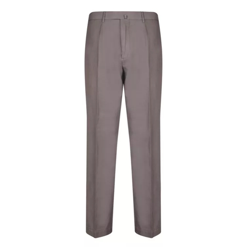 Dell'oglio Tailored Fit Crepe Trousers Brown 