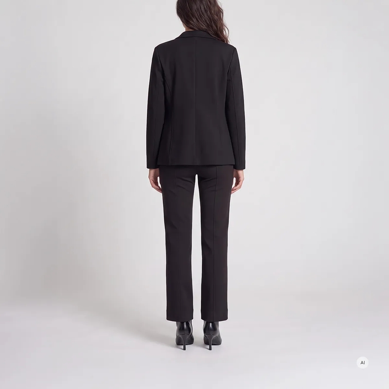 Marc Aurel Blazer Strickblazer- Leistentaschen- mit Schlitz- aus schwarz(Image 4)