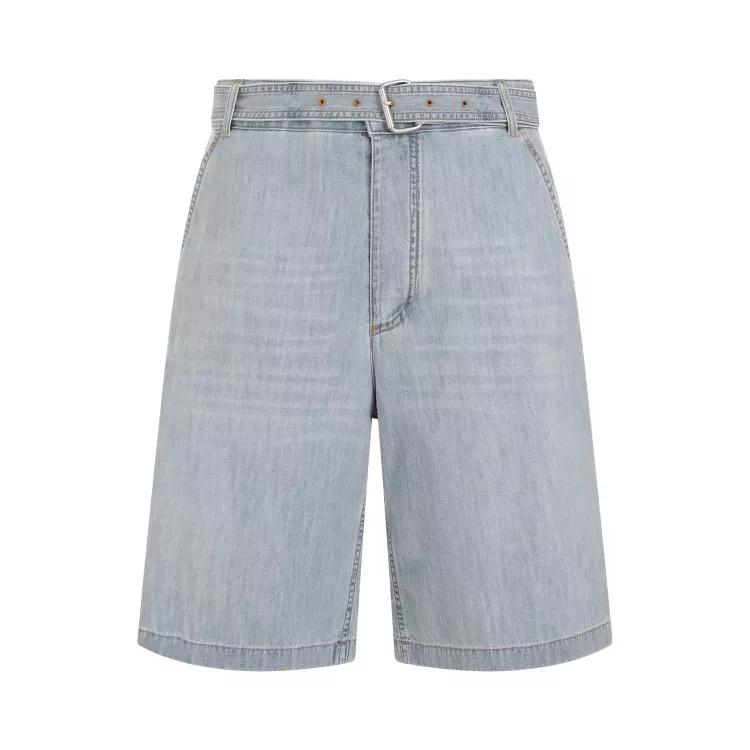 Bottega Veneta - Light Bleach Blue Cotton Denim Shorts - Größe 50 - blue