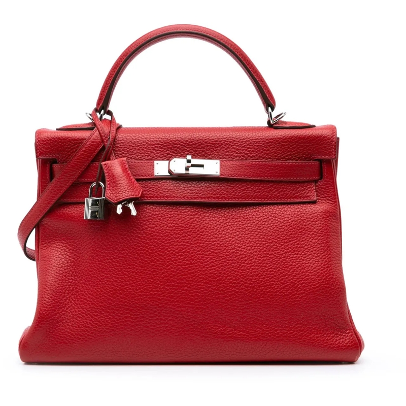 Hermès Schultertasche Clemence Kelly II Retourne 32 rot