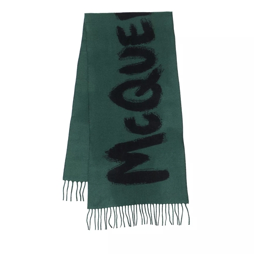 Alexander McQueen Graffiti Scarf 45X20 Multicolor Wollen Sjaal