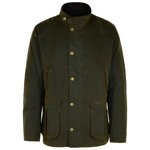 Barbour 'Leaaward' Waxed Cotton Jacket Green Overgangsjas