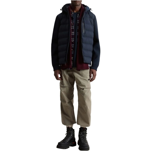Woolrich Vestes en duvet Bering Hybrid Jacket Melton Blue blau (Image 2)