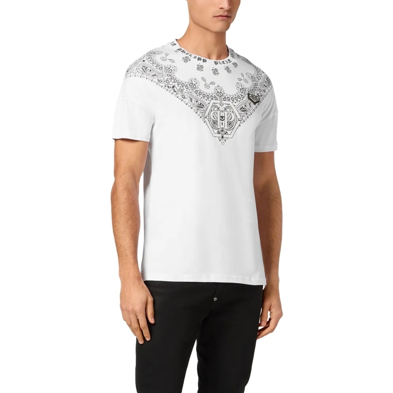 Philipp Plein T-Shirt T-Shirt Paisley weiss(Image 4)