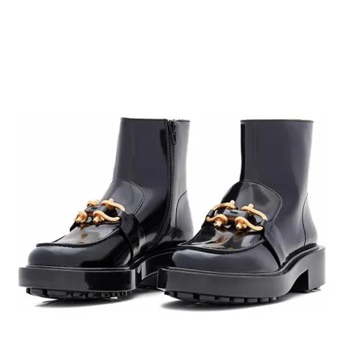 Bottega Veneta LEATHER ANKLE BOOTS Black Enkellaars