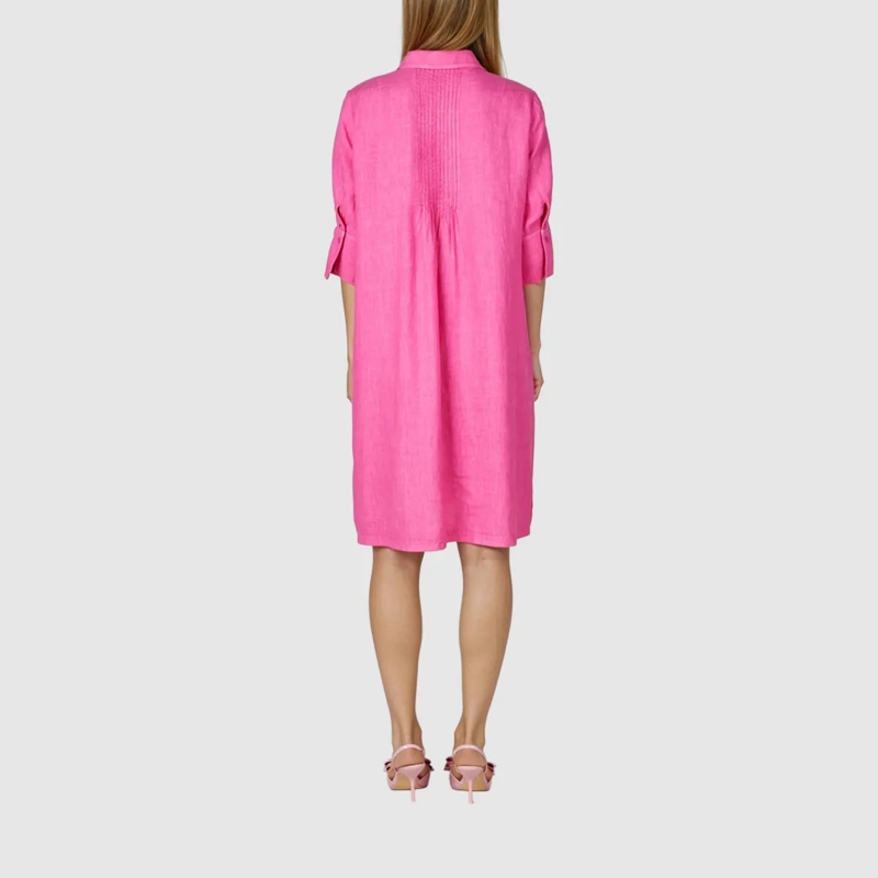 Marc Aurel Midikleid Leinenkleid pink(Image 4)
