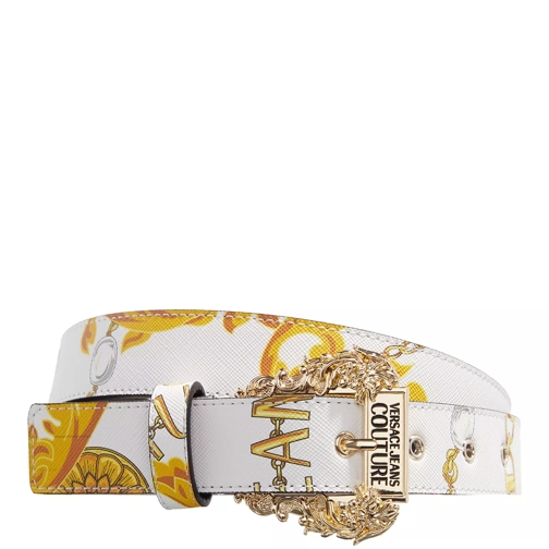 Versace Jeans Couture Cintura Belt White/Gold Dünner Gürtel