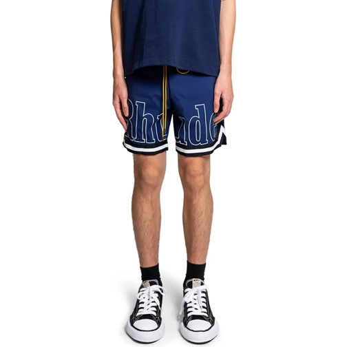 Rhude Shorts LOGO TRACK-SHORT NAVY blau