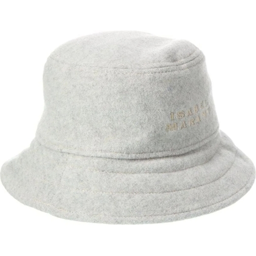 Isabel Marant  Giorgia Wool Felt Logo Bucket Hat grau