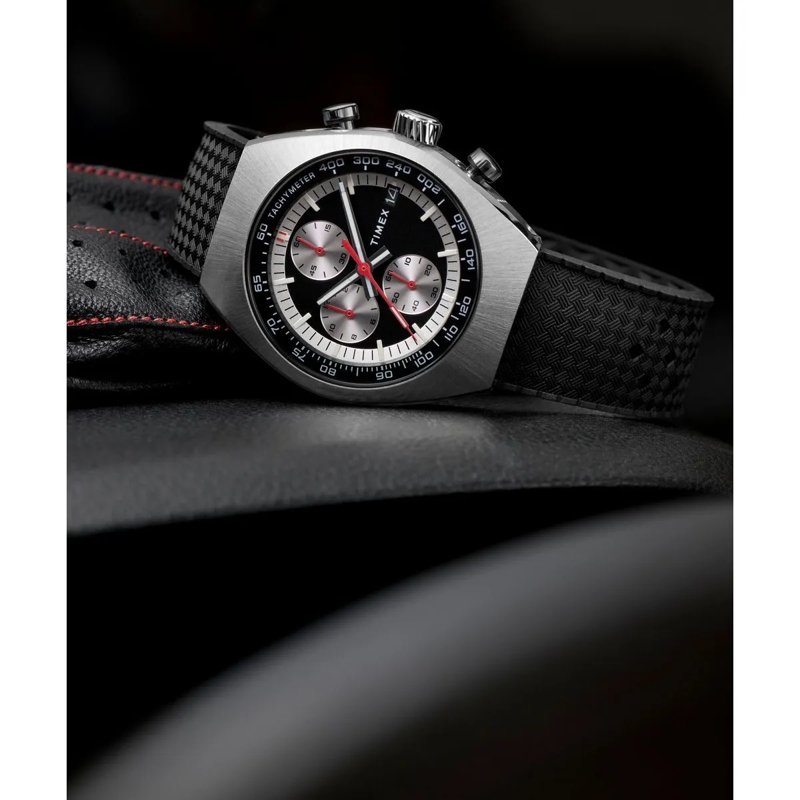 Timex Chronograph Quarz-Analoguhr Timex Legacy Tonneau Chronograph schwarz(Image 6)