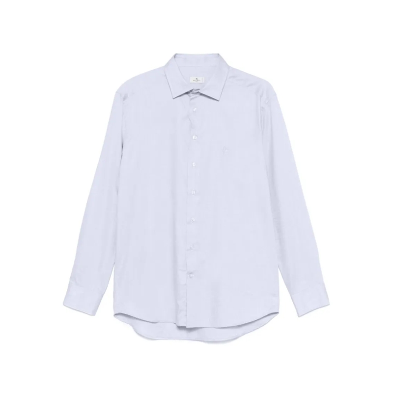 Etro Hemd Celeste Cotton Shirt With Classic Design White