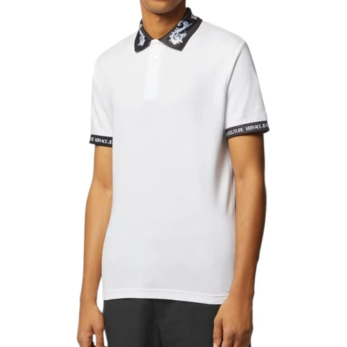 Versace Jeans Couture Hemden Versace Jeans Couture Polo Watercolor Collar White weiß