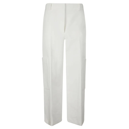 Khaite  Classic Viscose Trousers With Hook And Zip Closure White