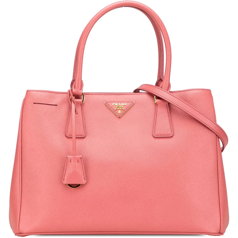 Prada Sac à bandoulière Medium Saffiano Lux Galleria Satchel rose