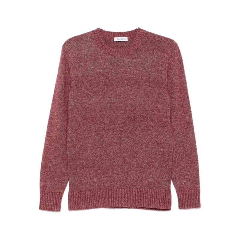 Kangra Pullover Textured Knit Red Sweater Burgundy