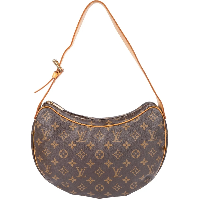 Louis Vuitton Schultertasche Louis Vuitton Canvas Monogram Croissant MM Shoulde braun
