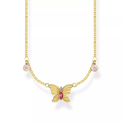 Thomas Sabo Necklace Butterfly Gold Mellanlångt halsband