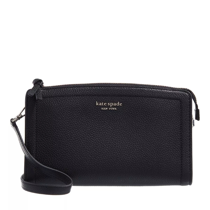 Kate Spade New York Crossbody Bag Knott Pebbled Leather Small Crossbody Black