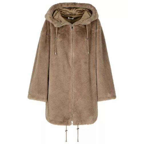 P.A.R.O.S.H. Pathos Beige Polyester Parka Brown 