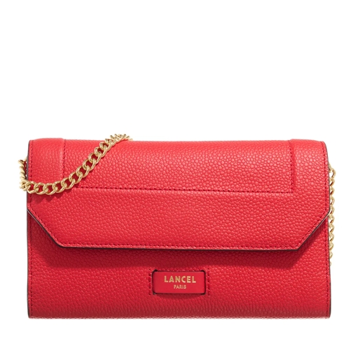 Lancel Sac à bandoulière Ptfeui Chaine Rouge Baiser