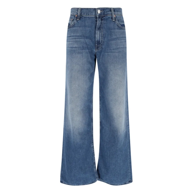 Mother Jeans "The Twister Sneak" Jeans In Stretch Cotton Denim Blue