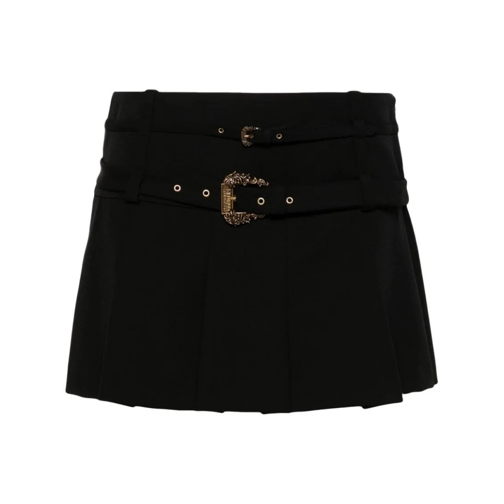 Versace Jeans Couture Mini jupes Buckles Cady Tecno Skirt Black