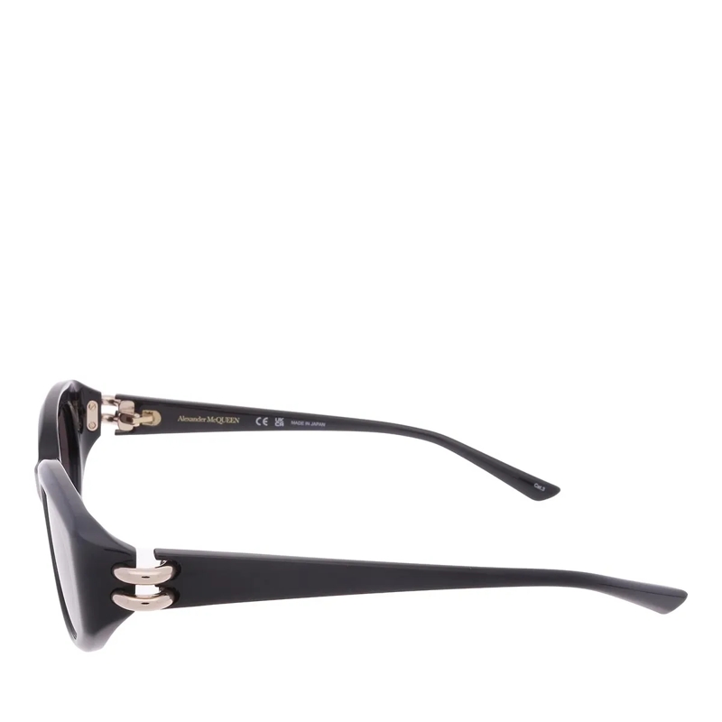 Alexander McQueen Sonnenbrille AM0469S-001 Black-Black-Grey(Image 4)