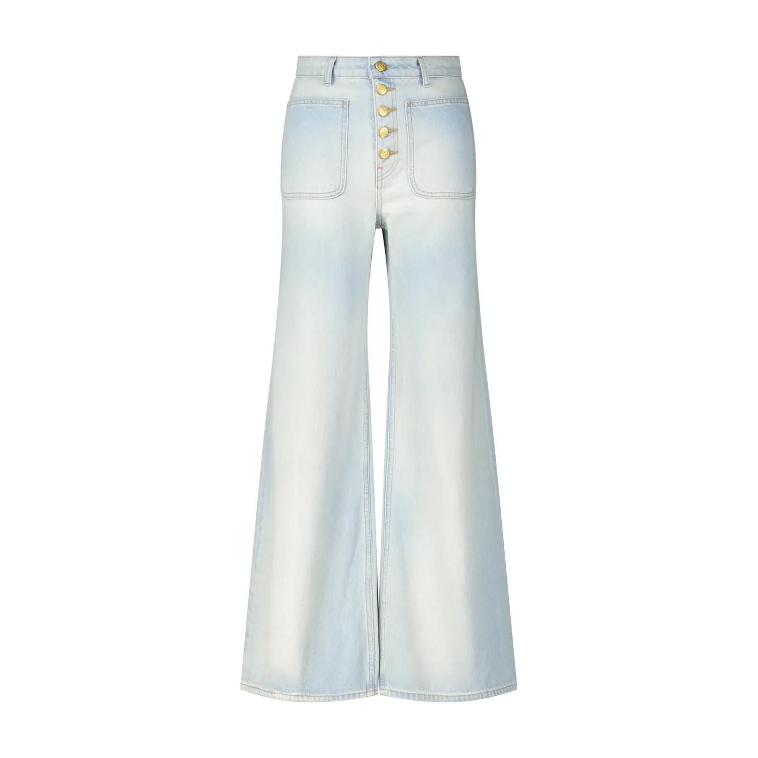 Thumbnail - Ulla Johnson - Wide-Leg Jeans Gwynne - Größe 25 - blau