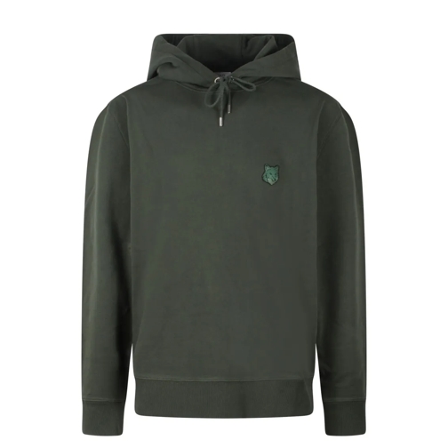 Maison Kitsune Hoodie Bold Fox Hoodie Green