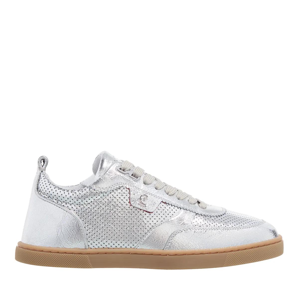 Christian Louboutin Low-Top Sneaker - Tutti Rui - Gr. 41 (EU) - in Silber - für Damen - aus Synthetisches Material & Leder & Loch-Muster & genarbt