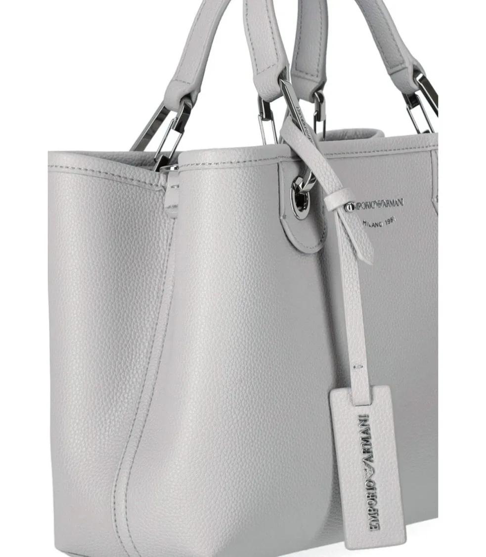 Emporio Armani Shoppers & Totes Myea Perla Tobacco Small Shopping Bag in grijs