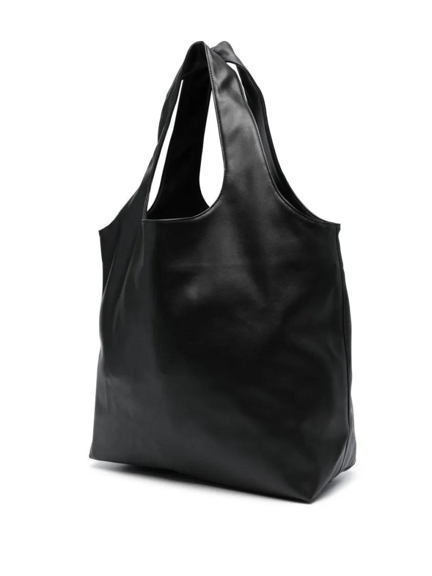 A.P.C. Shoppers & Totes Spacious Black Faux Leather Tote in zwart