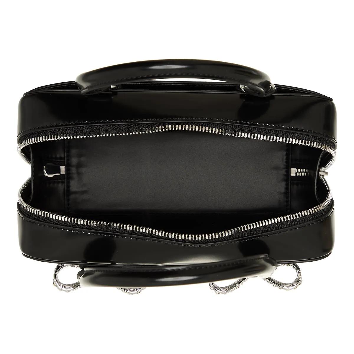 self-portrait Crossbody bags Black Leather Mini Tote Bag in zwart
