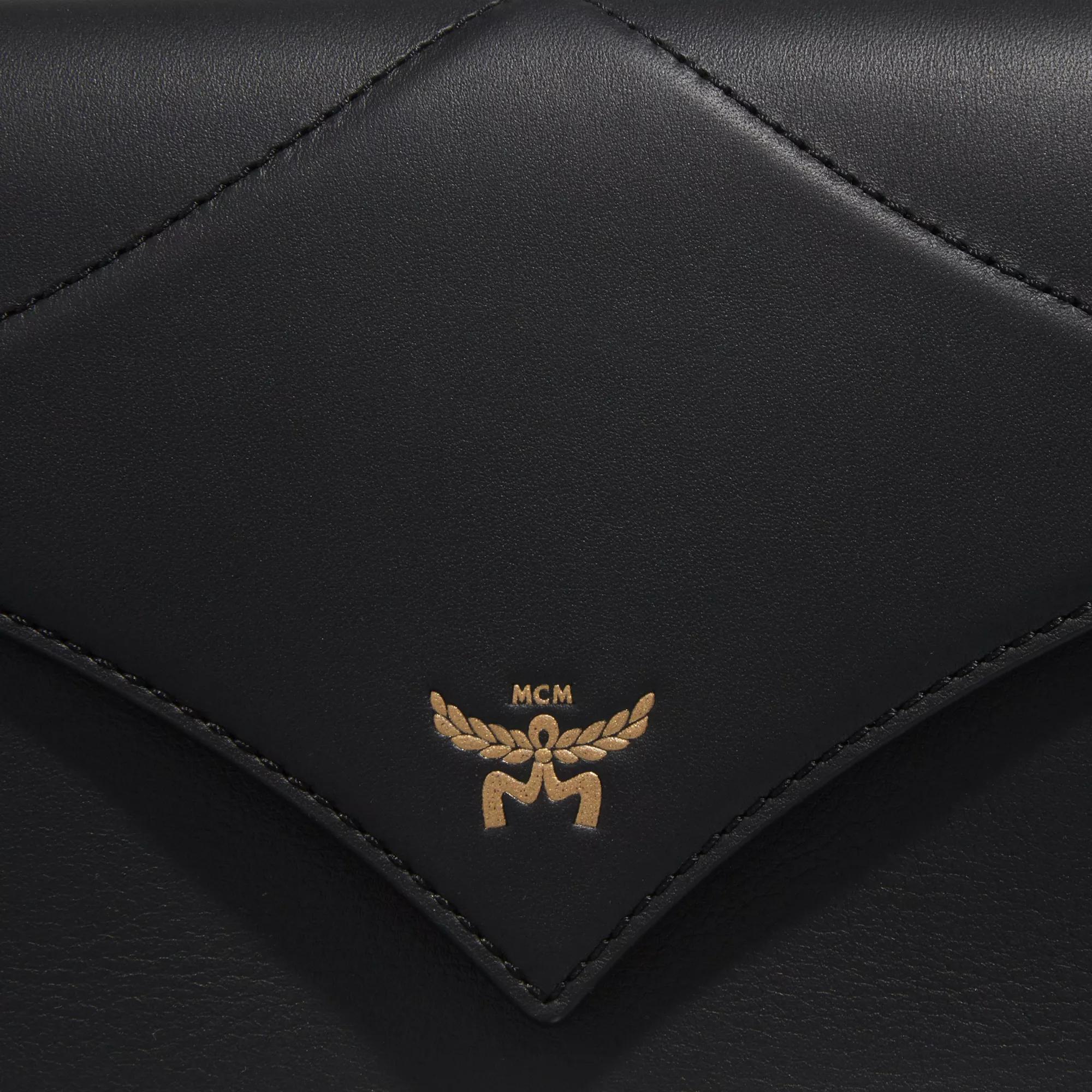 MCM Crossbody bags Diamond Lthr Brillie Crossbody Mni Bk in zwart