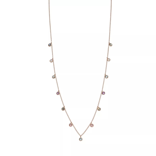 Leaf Necklace Sweet Drops Silver Rosé-Plated Mellanlångt halsband