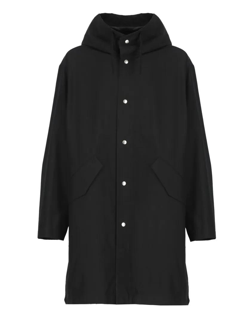 Jil Sander - Parka With Logo - Größe 48 - schwarz