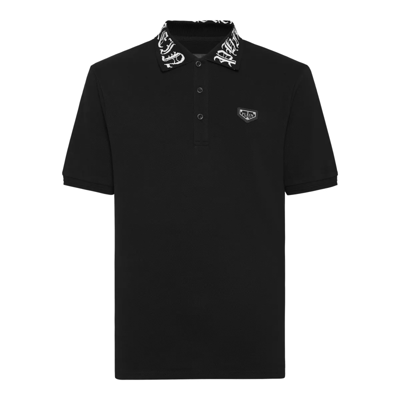 Philipp Plein Top Poloshirt Gothic Plein schwarz