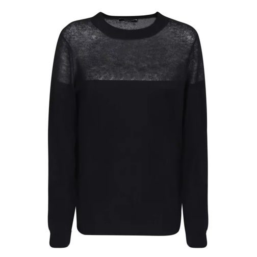 Fabiana Filippi Mesh Shoulders Sweater Black 