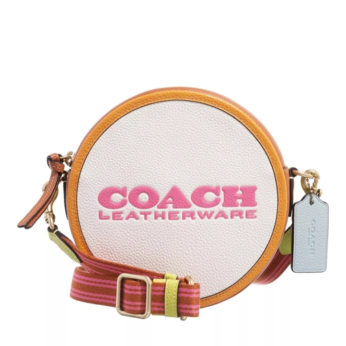 Coach Colorblock Leather Kia Circle Bag Chalk Multi Cross body-väskor