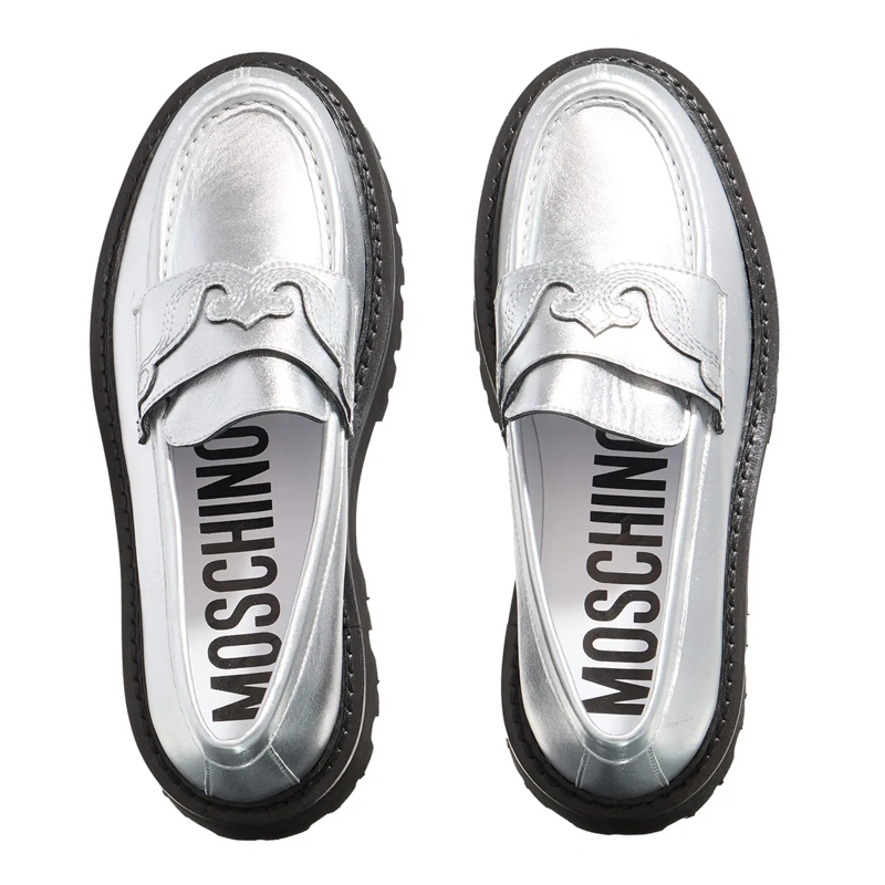 Moschino Loafer Scarpa Donna Argento(Image 4)